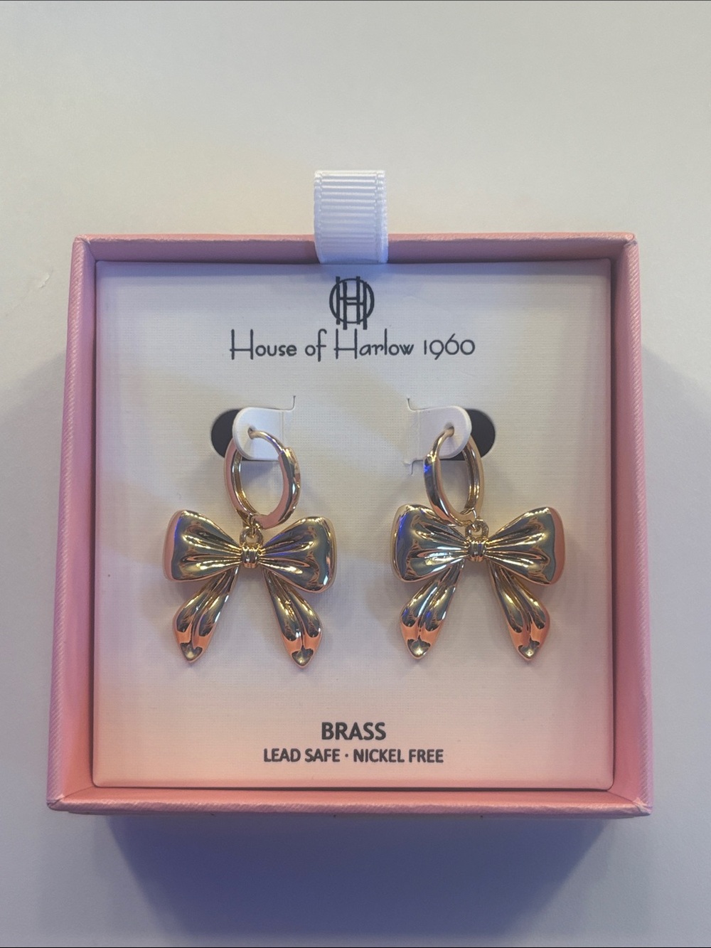 House of Harlow 1960 Gold Bow Earrings